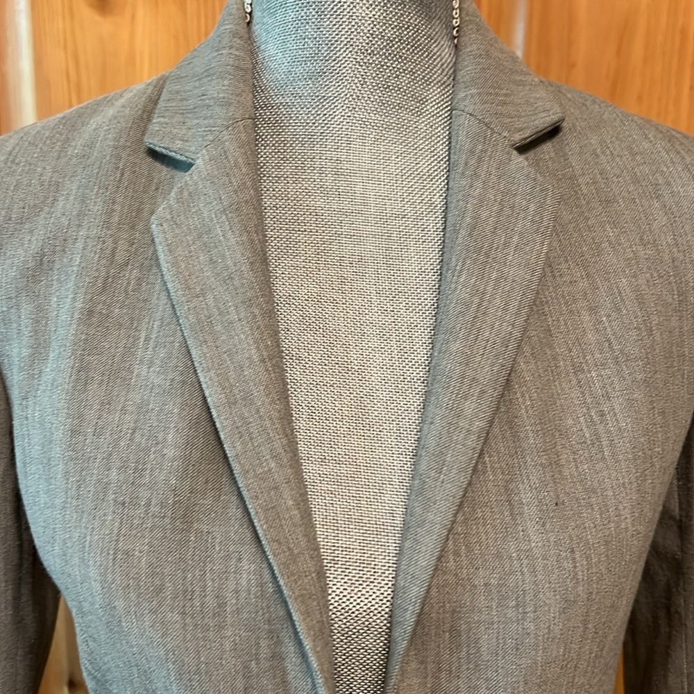 Express Light Gray Blazer Single Button Closure 2 - image 4